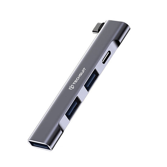 Hub USB-C Techsuit H12 ZenithDock, 4 en 1, Gris