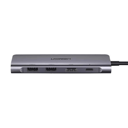 UGREEN CM195 USB-C Hub (15214), 2 x USB-A 3.0 - 1 x USB-C - 1 x HDMI - 1 x SD - 1 x microSD, Gray