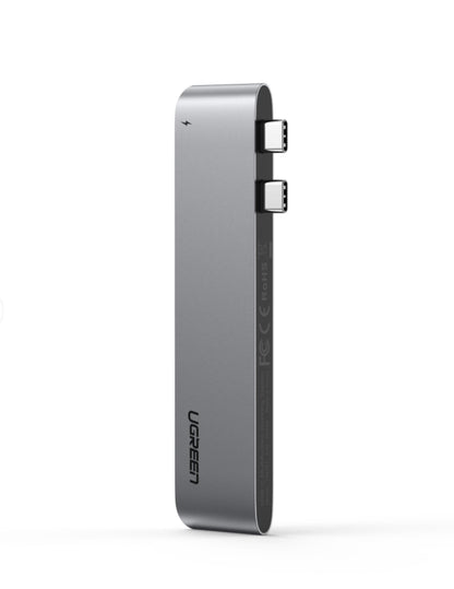 UGREEN CM251 USB-C Hub for Apple MacBook Pro / Air, 3 x USB-A 3.0 - 1 x USB-C - 1 x SD - 1 x microSD, Gray