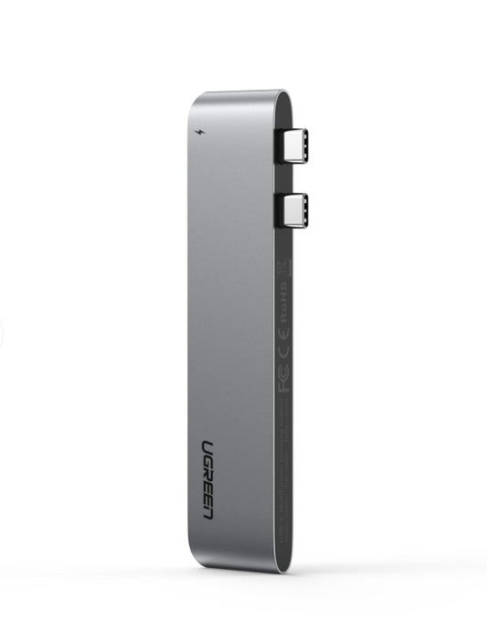 UGREEN CM251 USB-C Hub for Apple MacBook Pro / Air, 3 x USB-A 3.0 - 1 x USB-C - 1 x SD - 1 x microSD, Gray