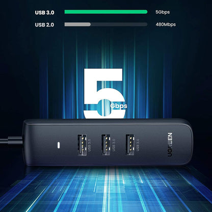 Hub USB-C UGREEN CM416 (10916), 4 x USB-A 3.0, Negro