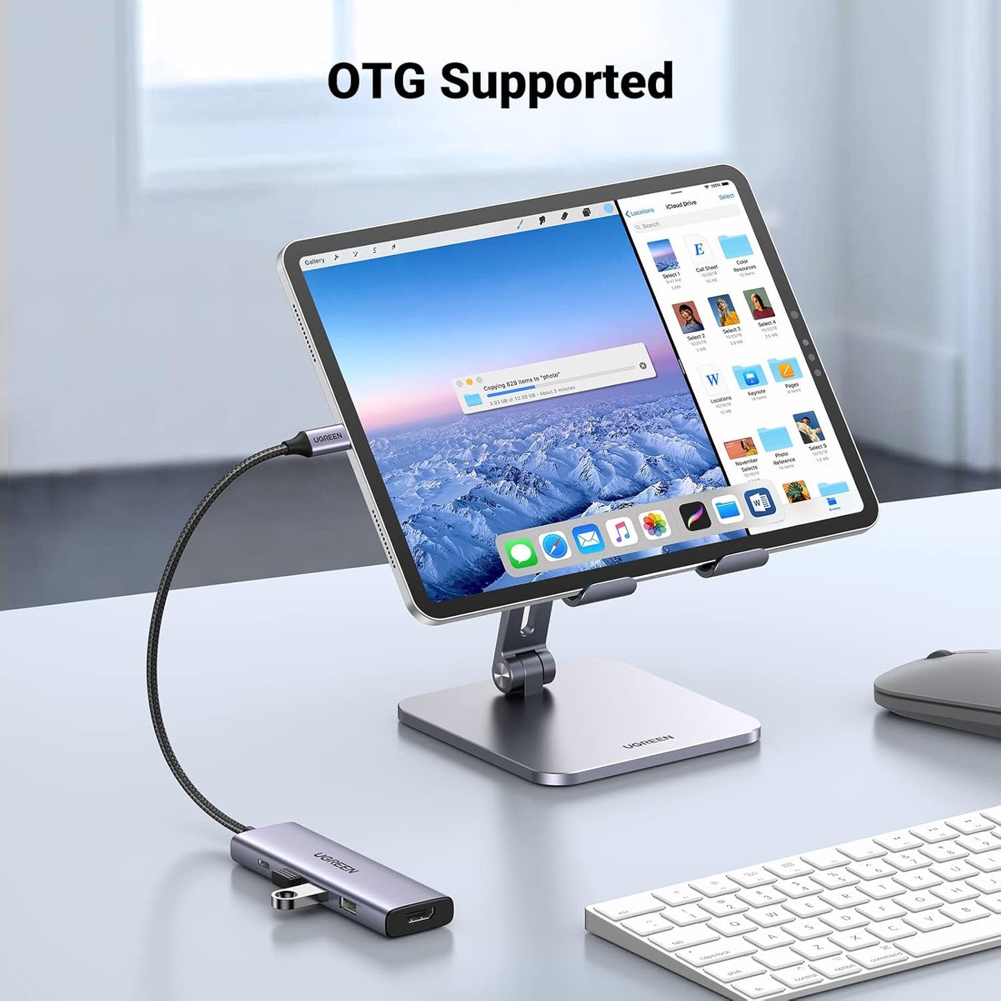 Hub USB-C UGREEN CM511, 3 x USB-A 3.0 - 1 x USB-C - 1 x HDMI, Gris