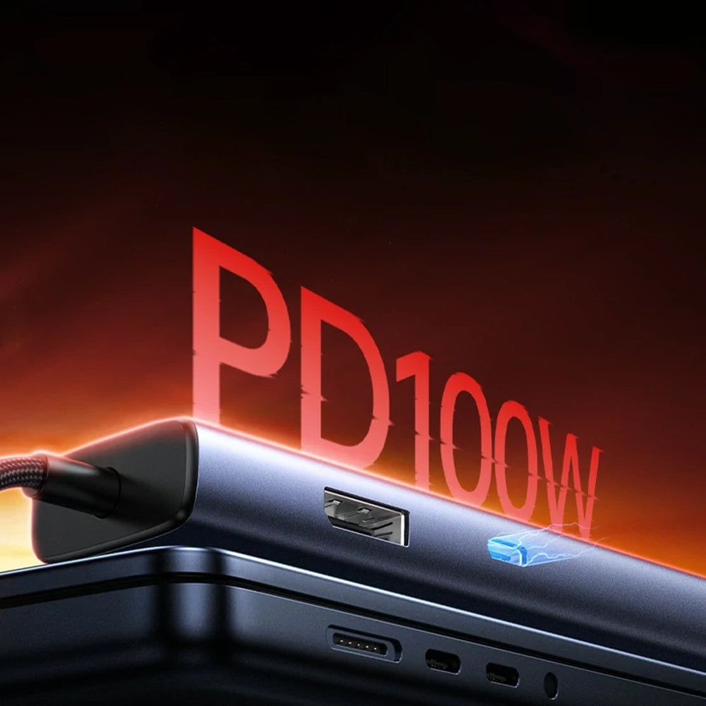 Hub USB-C UGREEN CM512 (75643), 6 en 1, Gris