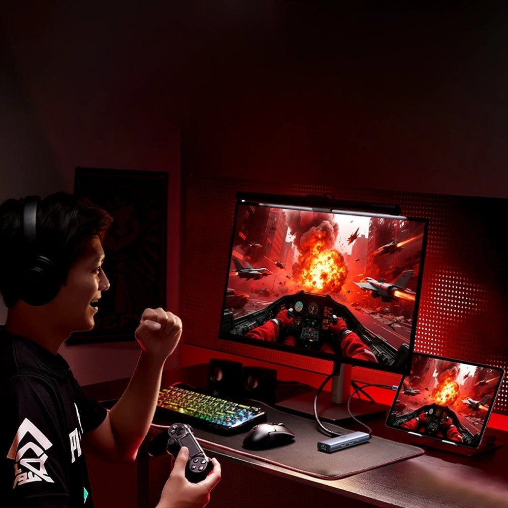 Hub USB-C UGREEN CM512 (75643), 6 en 1, Gris