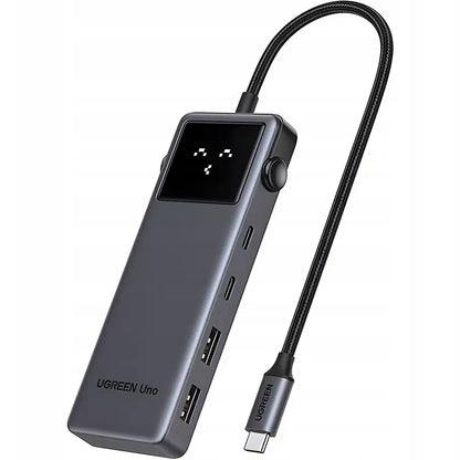 Hub USB-C UGREEN CM888 Uno, 2 x USB-A 3.2 - 3 x USB-C - 1 x HDMI, Gris