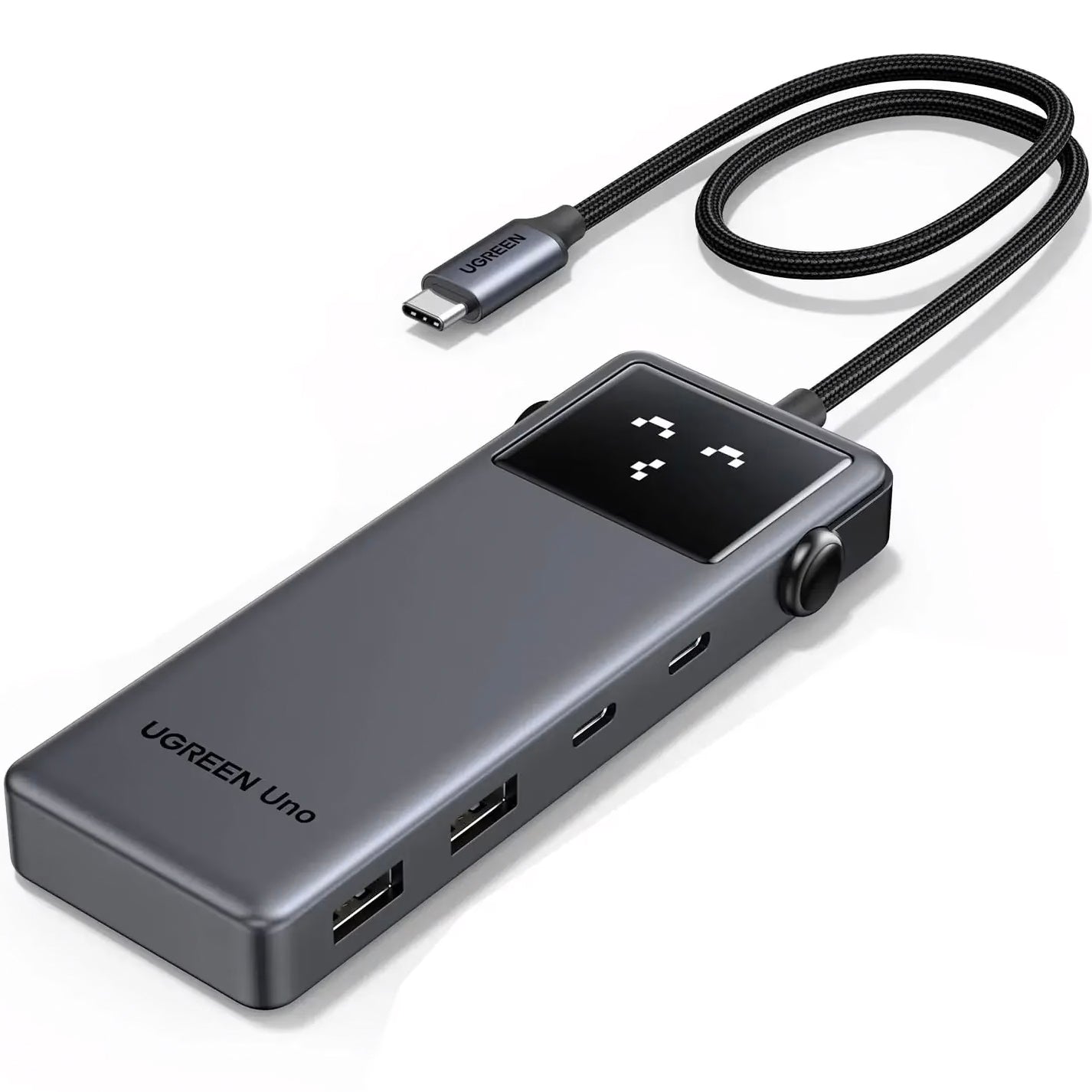 Hub USB-C UGREEN CM888 Uno, 2 x USB-A 3.2 - 3 x USB-C - 1 x HDMI, Gris