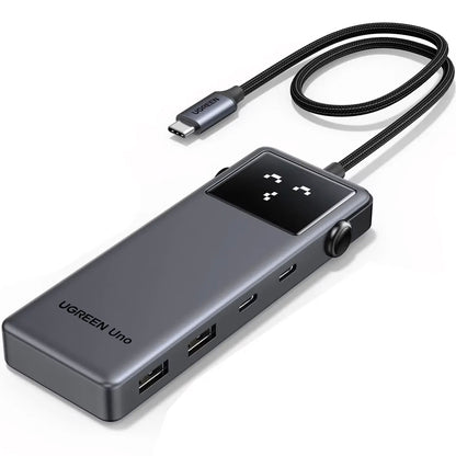 Hub USB-C UGREEN CM888 Uno, 2 x USB-A 3.2 - 3 x USB-C - 1 x HDMI, Gris