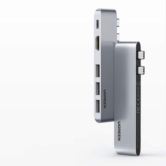 Hub USB-C UGREEN para Apple MacBook Pro / Air Series, 3 x USB-A 3.0 - 1 x USB-C - 1 x HDMI, Gris