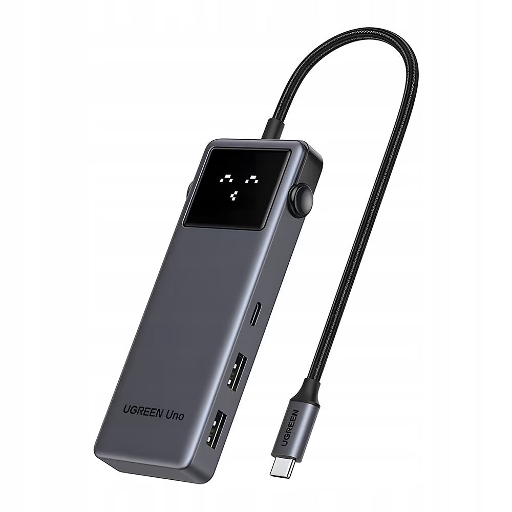 Hub USB-C UGREEN Uno (75179), 2 x USB-A - 2 x USB-C - 1 x HDMI - 1 x SD - 1 x microSD, Gris