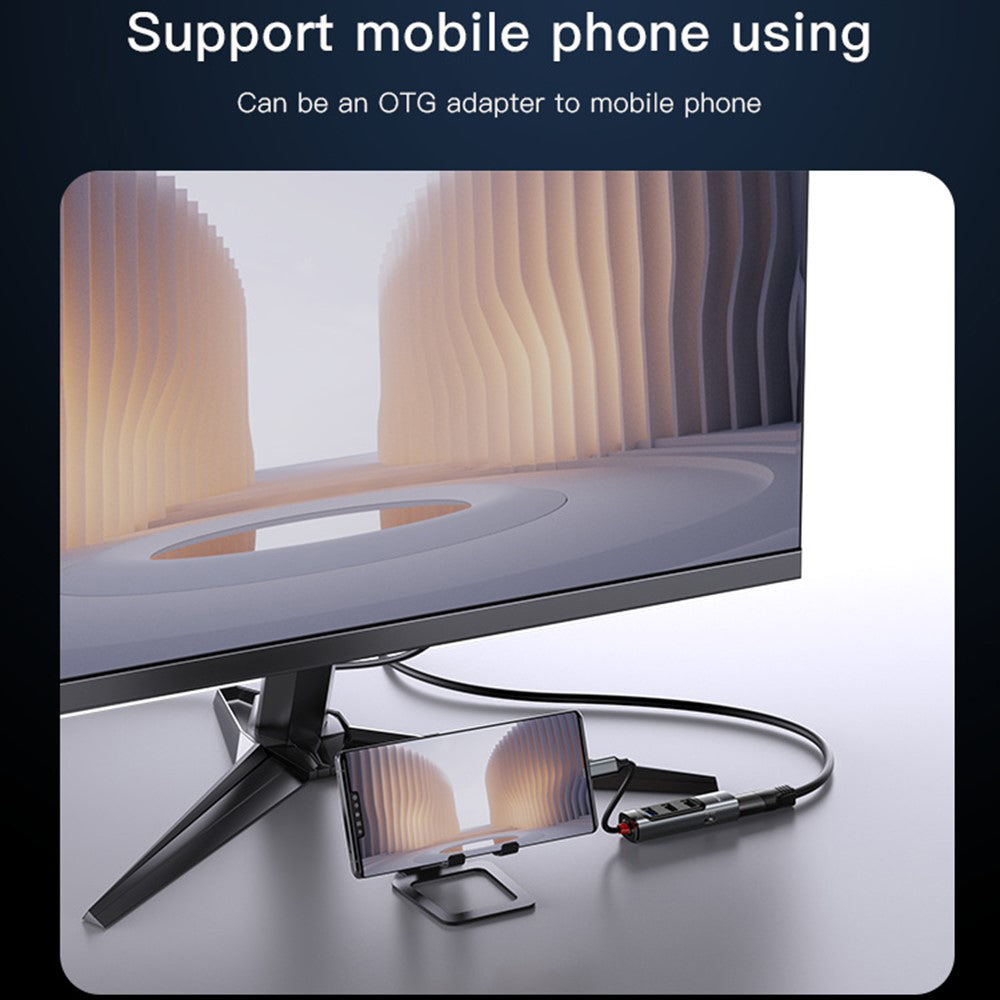 Hub USB-C Yesido HB22, 5en1, Gris