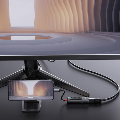 Hub USB-C Yesido HB23, 5en1, Gris