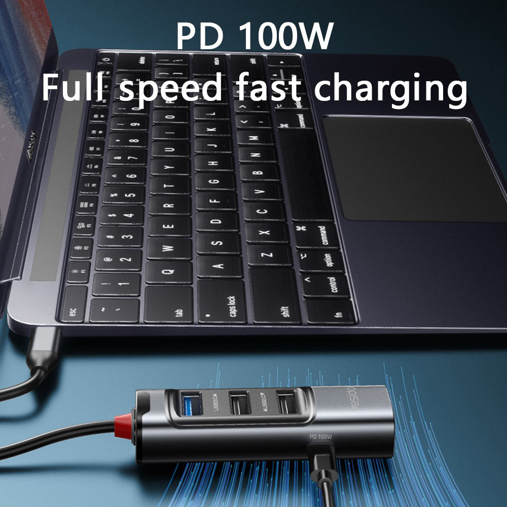 Hub USB-C Yesido HB23, 5en1, Gris