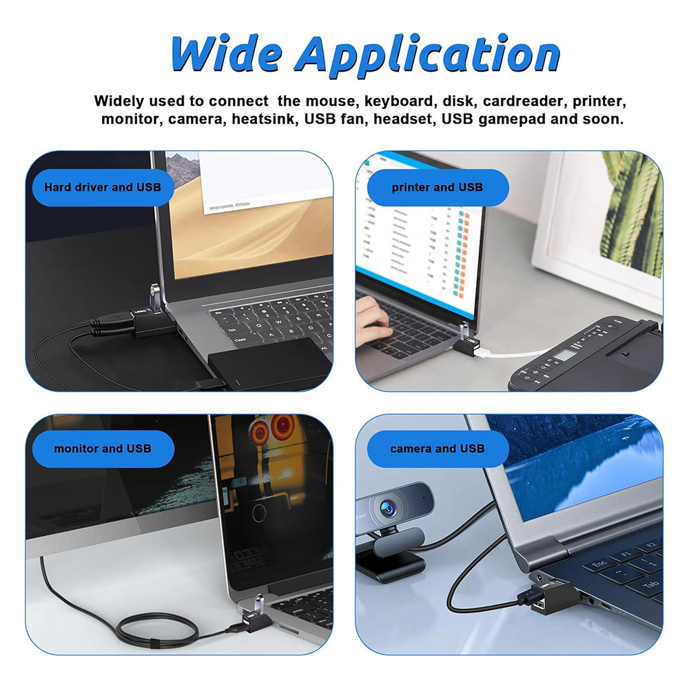 Hub USB Techsuit H11 EchoLink, 3 en 1, Negro