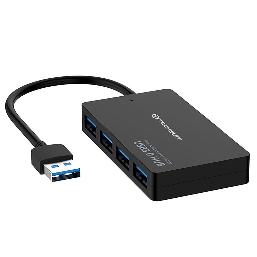 Hub USB Techsuit H15 QuantumNode, 4 en 1, Negro