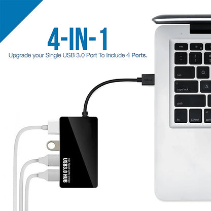 Hub USB Techsuit H15 QuantumNode, 4 en 1, Negro