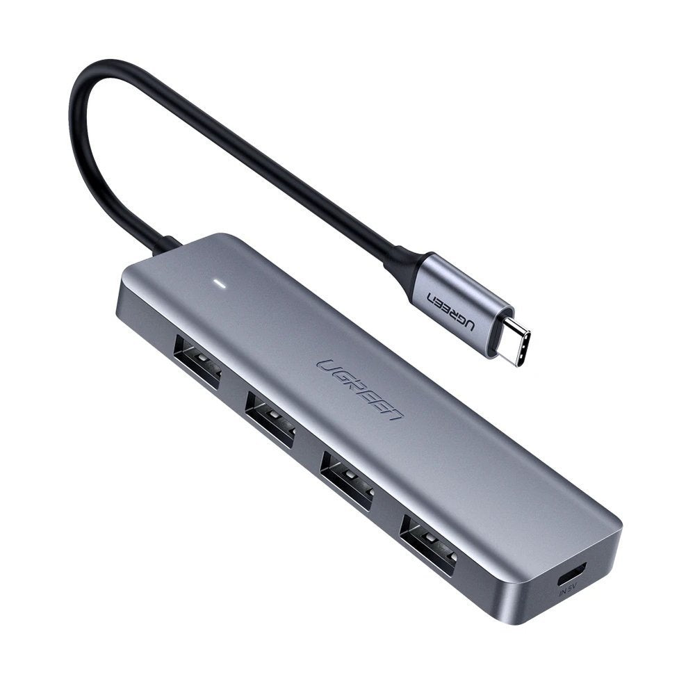 Concentrador USB-C UGREEN CM219, 4 x USB-A 3.0, Gris