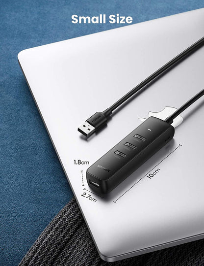 Hub USB UGREEN CM416, 4 x USB-A 3.0, 1m, Negro