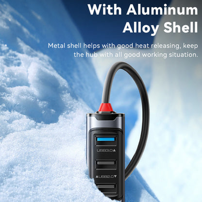 USB / USB-C Hub Yesido HB21, 5in1, Gray