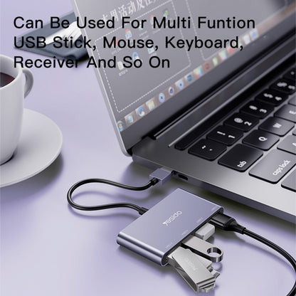 Hub USB Yesido HB12, 4 en 1, Gris