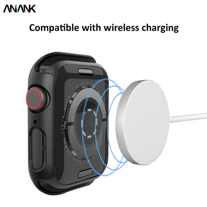 Anank Screen Guard Case for Apple Watch Series 7 45mm, Black