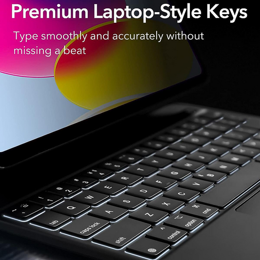 Funda con Teclado para Apple iPad (2025) / (2022), ESR, Rebound, Negra, Reacondicionada