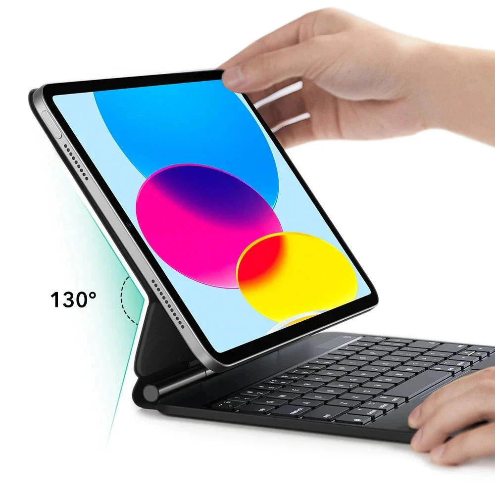 Funda con Teclado para Apple iPad (2025) / (2022), ESR, Rebound, Blanca