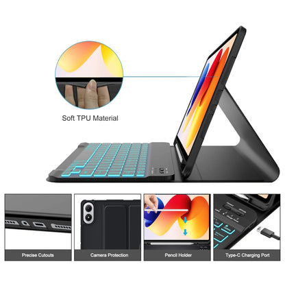 Funda con teclado para Xiaomi Poco Pad M1 / Redmi Pad 2 Pro, Tech-Protect, SC PEN, Negra