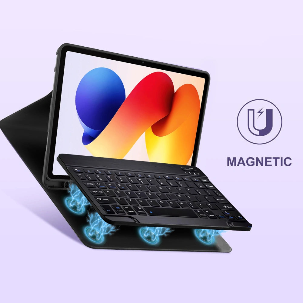 Funda con teclado para Xiaomi Poco Pad M1 / Redmi Pad 2 Pro, Tech-Protect, SC PEN, Negra