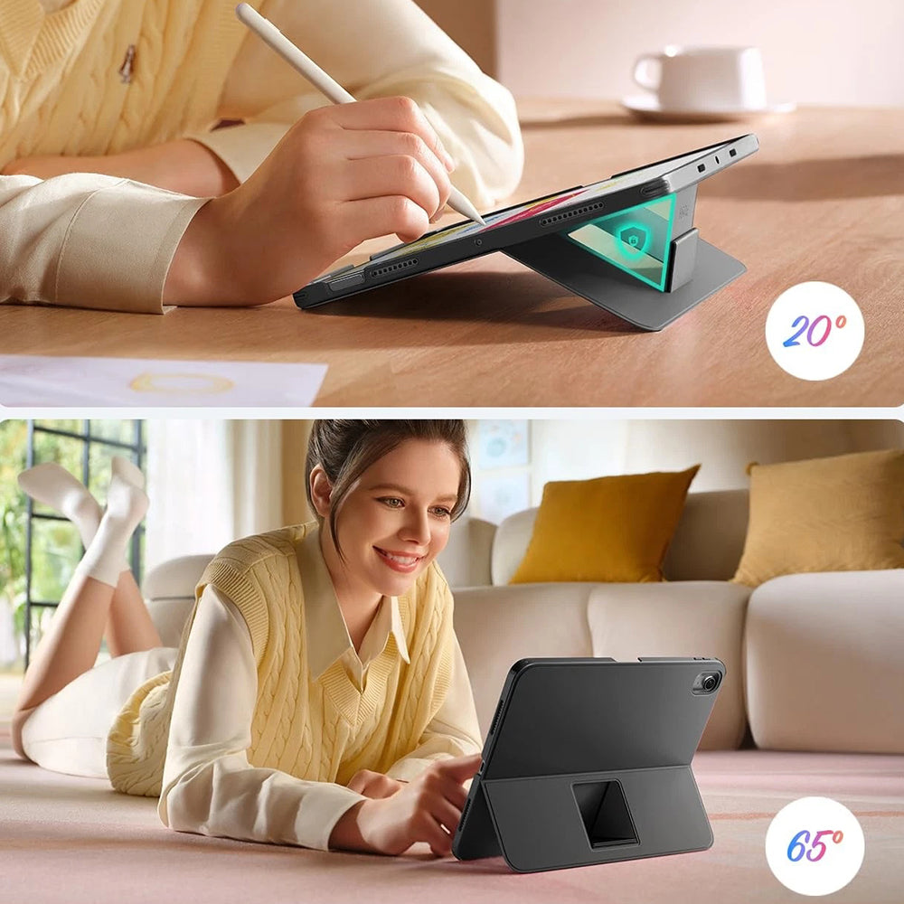 Funda con Teclado para Apple iPad Air 11 (2026) / iPad Air 11 (2025) / Air 11 (2024) / Air (2022) / Air (2020), ESR, Flex, Gris