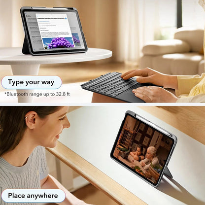 Funda con Teclado para Apple iPad Air 11 (2026) / iPad Air 11 (2025) / Air 11 (2024) / Air (2022) / Air (2020), ESR, Flex, Gris