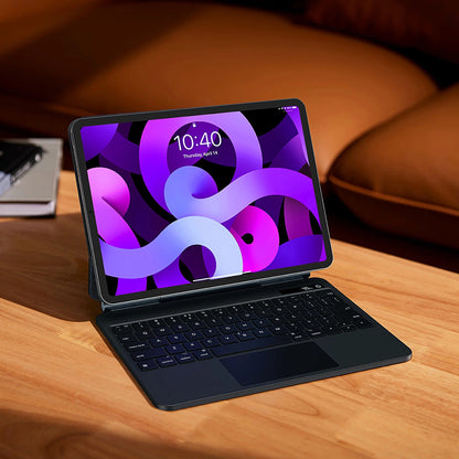 Funda con Teclado para Apple iPad Air (2022) / Air (2020) / Pro 11 (2018), Baseus, Brilliance with Digital Display, Gris