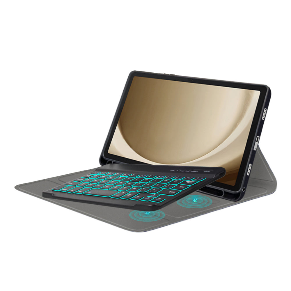 Funda con Teclado para Samsung Galaxy Tab A9+, Techsuit, CozyTab, Negra