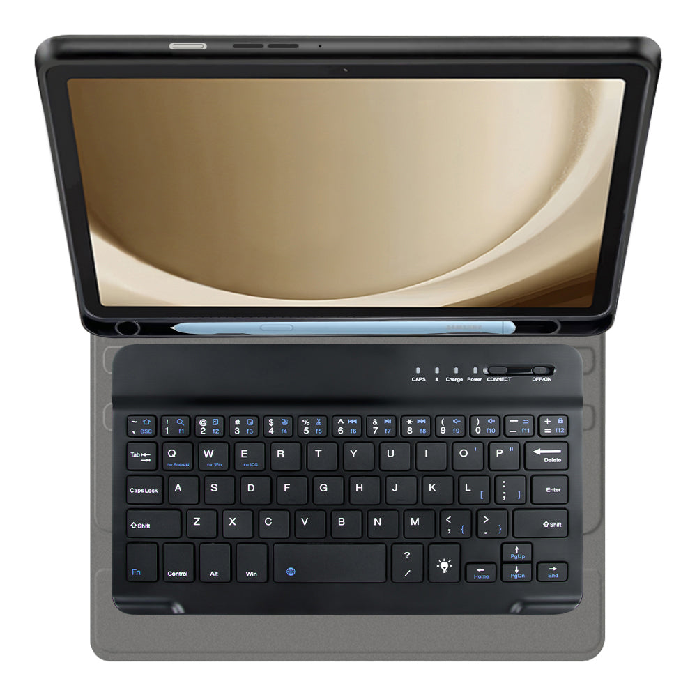 Funda con Teclado para Samsung Galaxy Tab A9+, Techsuit, CozyTab, Negra