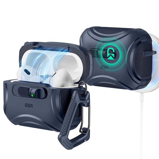 Funda ESR Cyber FlickLock para Apple AirPods Pro 3, Azul