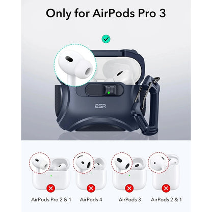 Funda ESR Cyber FlickLock para Apple AirPods Pro 3, Azul