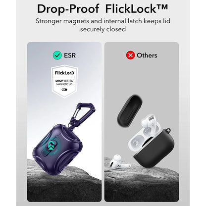 Funda ESR Cyber FlickLock para Apple AirPods Pro 3, Morado