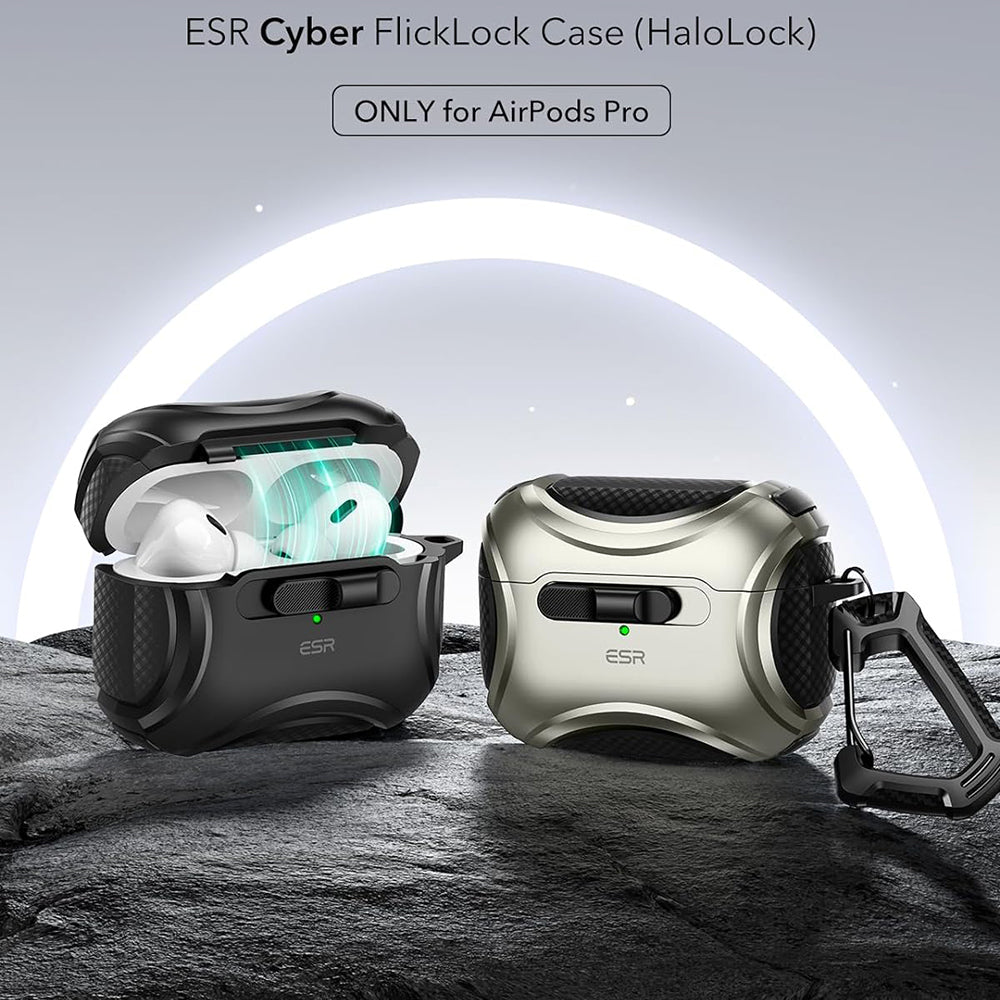 Funda ESR Cyber para Apple AirPods Pro Series, Negra