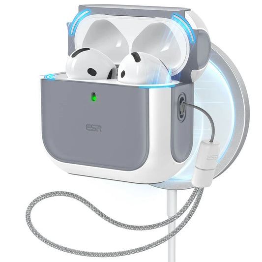 Funda ESR Orbit Hybrid para Apple AirPods 4, Blanca