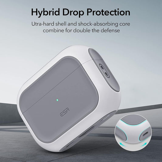 Funda ESR Orbit Hybrid para Apple AirPods Pro Series, Blanca