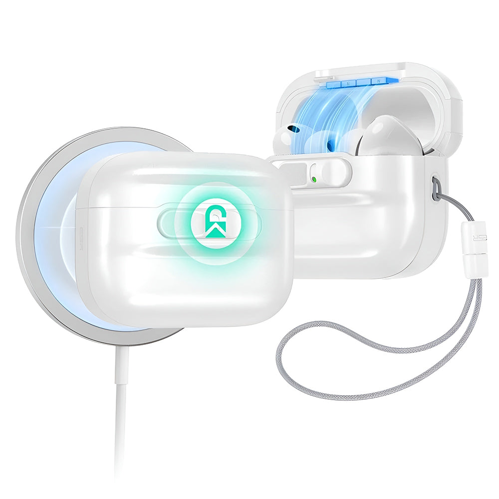 Funda ESR Pulse Magnetic FlickLock para Apple AirPods Pro 3, Blanca
