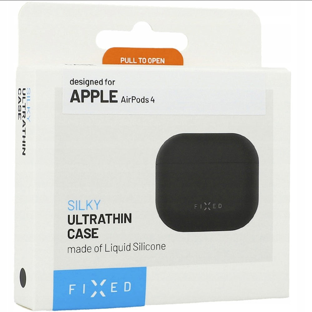 Funda Fixed Silky para Apple AirPods 4, Negra