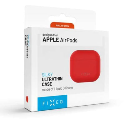 Funda Fixed Silky para Apple AirPods 4, Roja