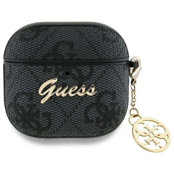 Funda Guess 4G Charm para Apple AirPods 4, Negra