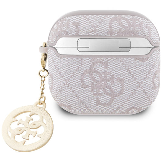 Funda Guess 4G Strass Charm para Apple AirPods 4, Rosa