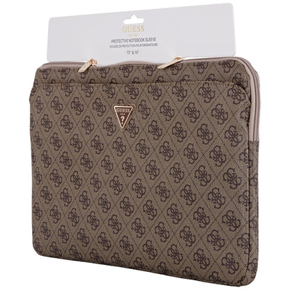 Funda Guess 4G Triangle Logo para Laptop de 14 pulgadas, Marrón