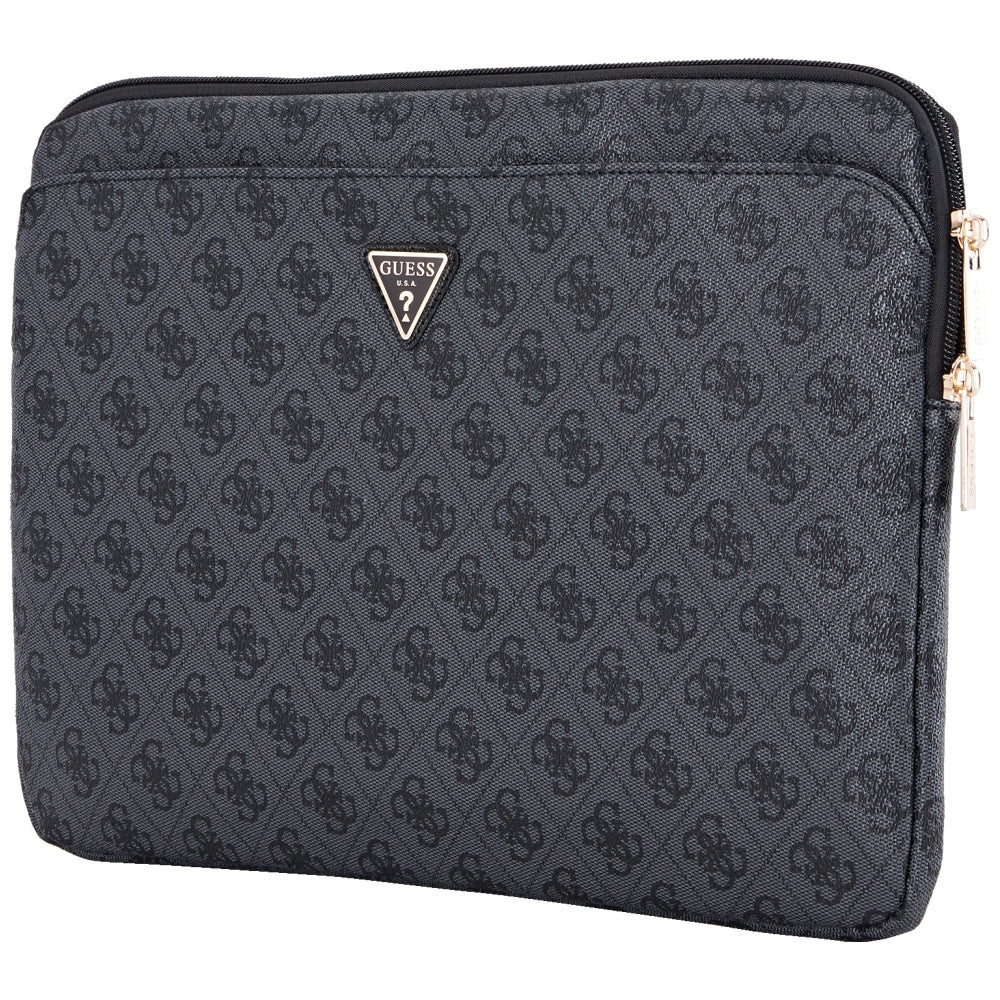 Funda Guess 4G Triangle Logo para Laptop de 14 pulgadas, Negra
