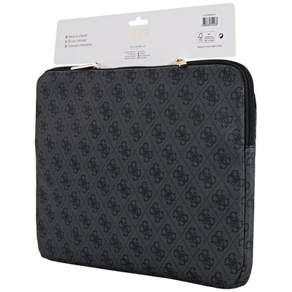 Funda Guess 4G Triangle Logo para Laptop de 14 pulgadas, Negra