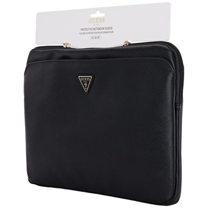 Funda Guess Grained Triangle Logo para Laptop de 14 pulgadas, Negra
