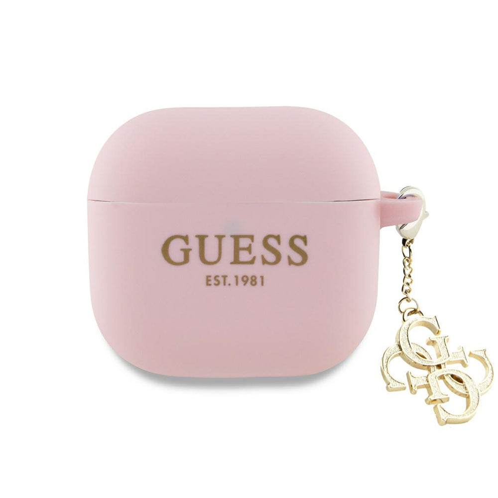 Funda Guess W/4G Charm para Apple AirPods 4, Rosa