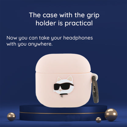 Karl Lagerfeld 3D Choupette's Head Case for Apple AirPods 4, Black